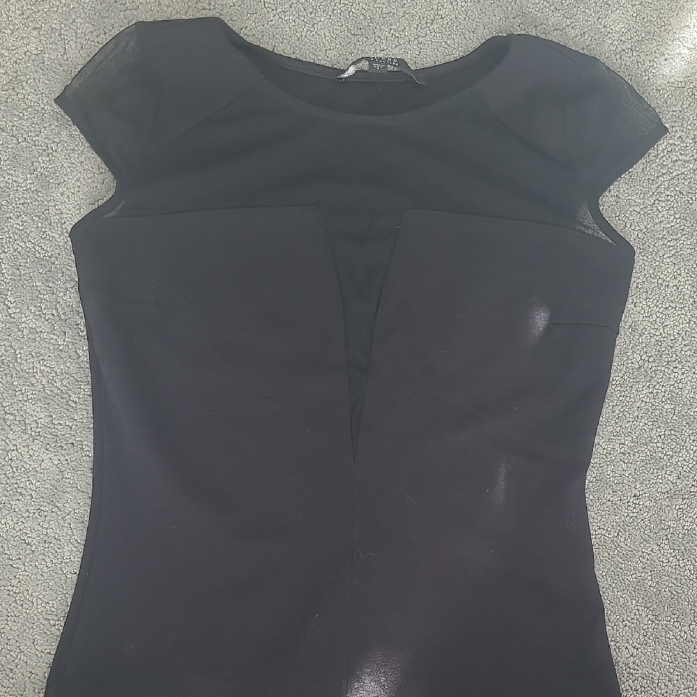 Guess Black Cap Sleeve Blouse